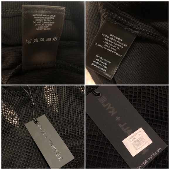 NWT Kendall + Kylie rib tank dress w/ fish net🖤 - Picture 8 of 8